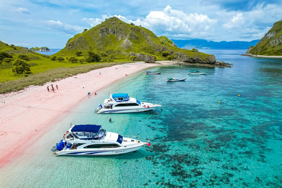 Labuan Bajo harbor at dusk, western Flores gateway to Komodo National Park