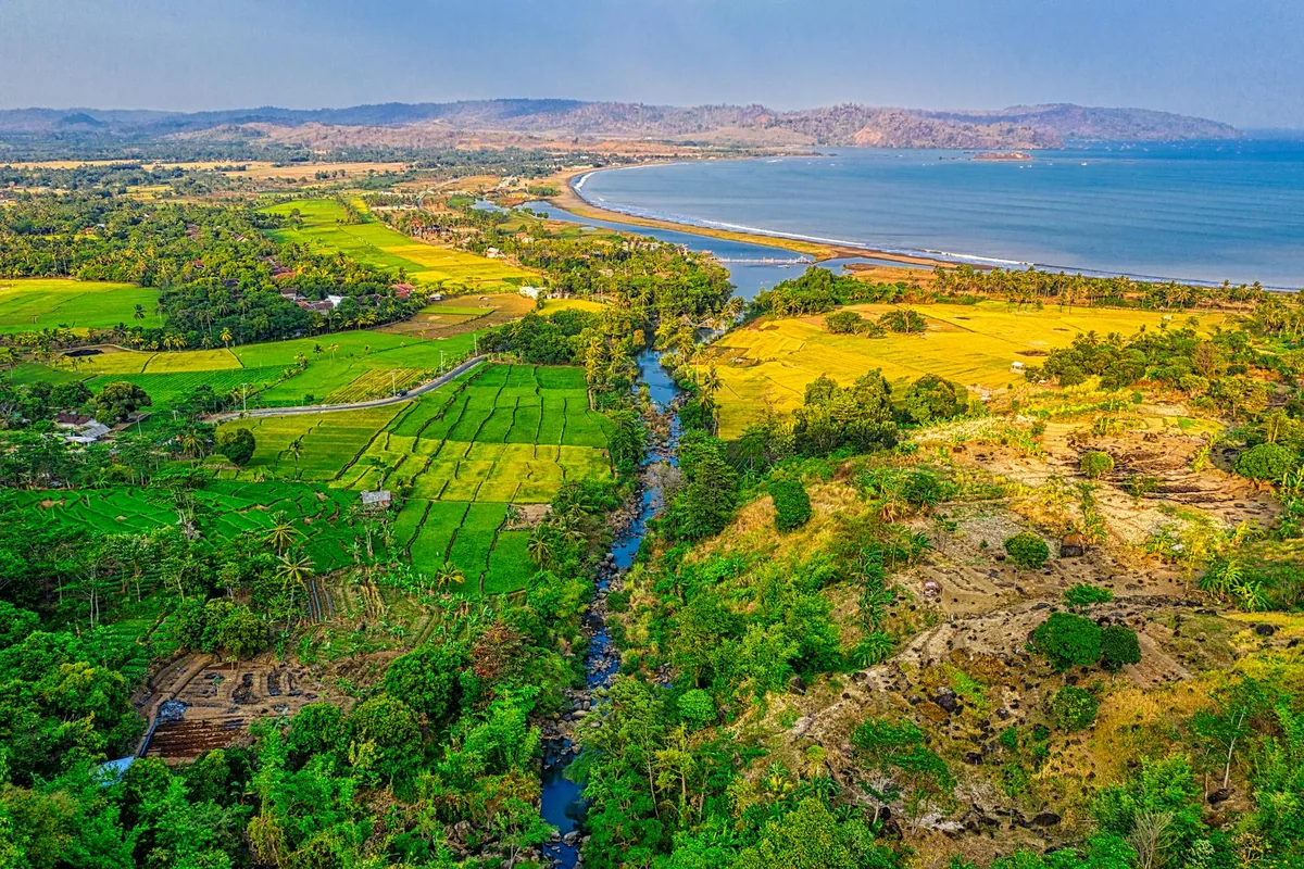 Maumere harbor and bay in eastern Flores, Indonesia